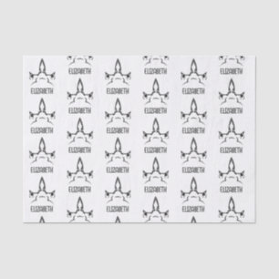 Angry Hammerhead Shark Line Art Seidenpapier