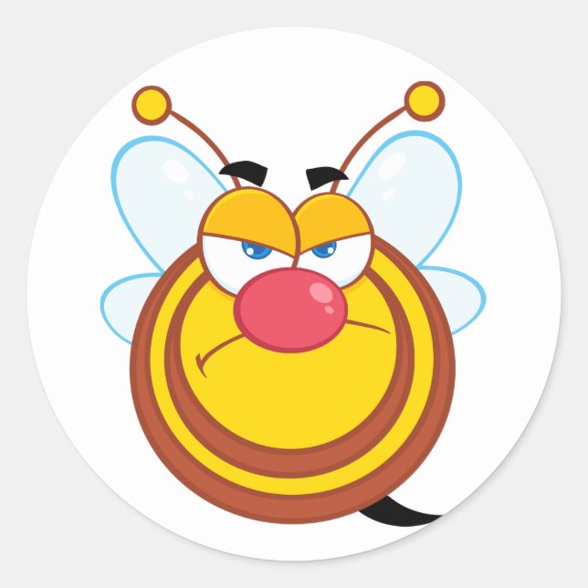 Angry Honey Bee Stickers (Vorderseite)
