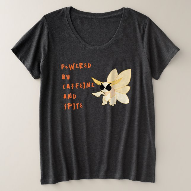 Angry Imperial Moth Caffeine & Spite Meme Shirt (Design vorne)