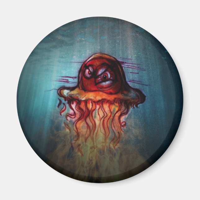 Angry Jellyfish Magnet (Vorne)