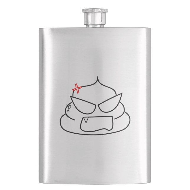 Angry Kack - Brootsch the PooPoo Flachmann (Vorderseite)