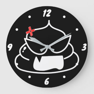 Angry Kack - Brootsch the PooPoo Große Wanduhr