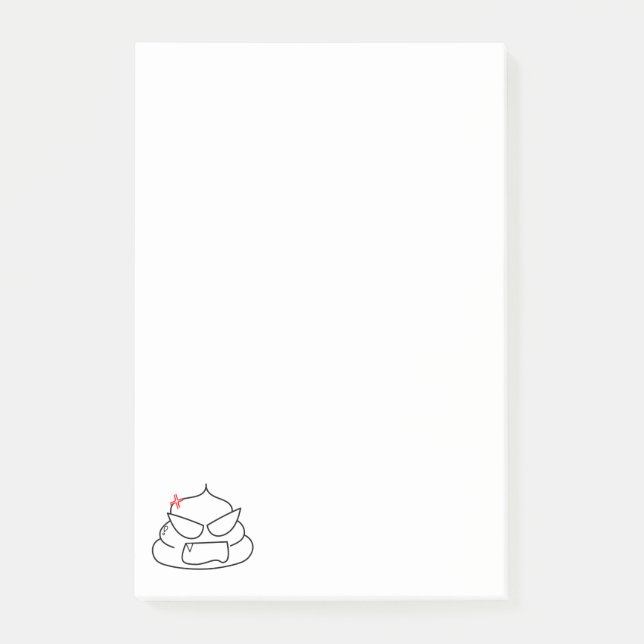 Angry Kack - Brootsch the PooPoo Post-it Klebezettel (Vorderseite)
