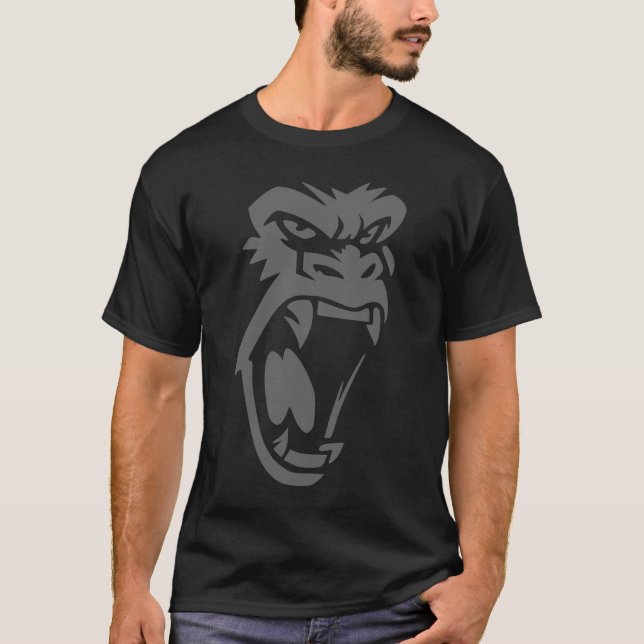 Angry King Gorilla Gesicht Grafik für Männer Fraue T-Shirt (Vorderseite)