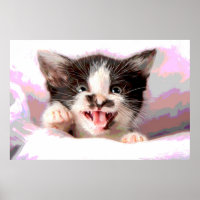 Angry Kitten mit Poster-Effekt