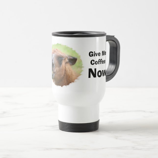 Angry Llama Coffee Spaß Funny Reisebecher (VorderseiteRechts)