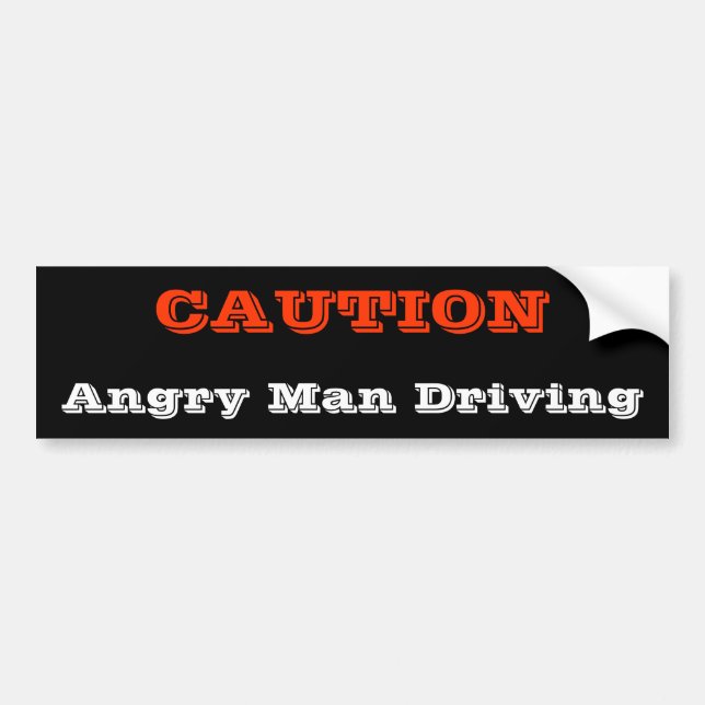 Angry Man Driving Autoaufkleber (Vorne)