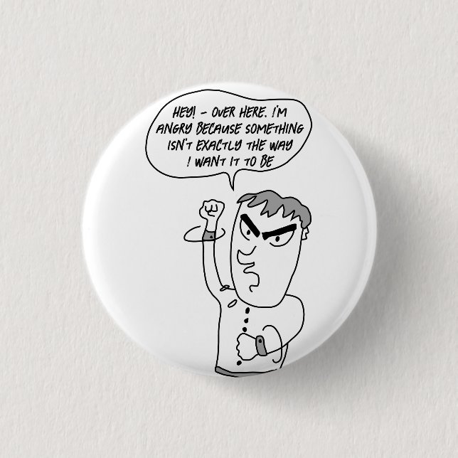 Angry-Man-Magnet Button (Vorderseite)