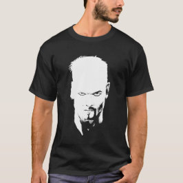 Angry Man Staring Black and White T-Shirt