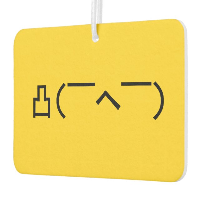Angry Middle Finger Emoticon Japanisch Kaomoji Autolufterfrischer (Links)