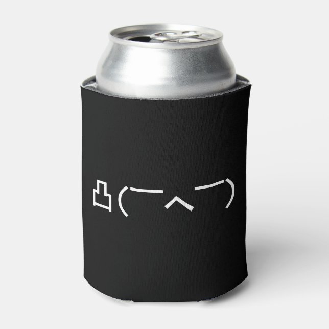 Angry Middle Finger Emoticon Japanisch Kaomoji Dosenkühler (Kanne Vorderseite)