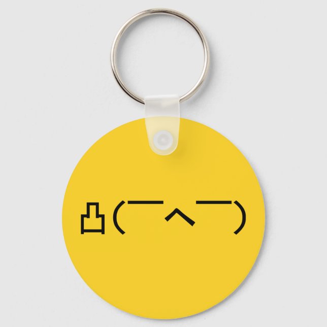 Angry Middle Finger Emoticon Japanisch Kaomoji Schlüsselanhänger (Vorderseite)