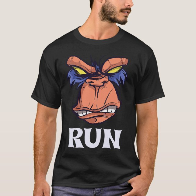 Angry Monkey Face sagt, läuft wie Miss Mood T-Shirt (Vorderseite)