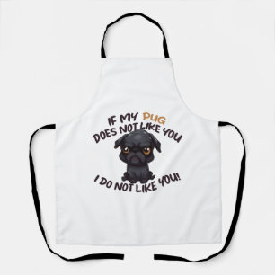 Angry Mops (schwarz) - Einzigartiges Design Schürze