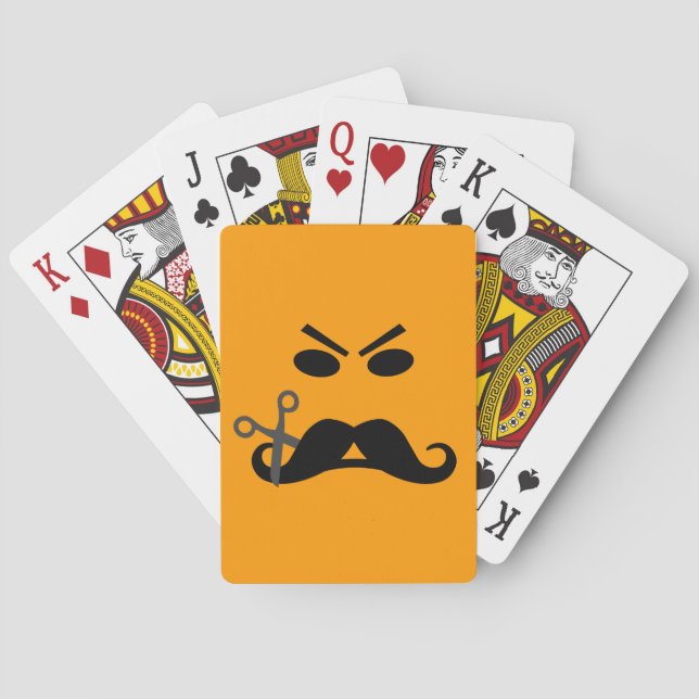 Angry Mustache benutzerdefinierte Spielkarten (Rückseite)