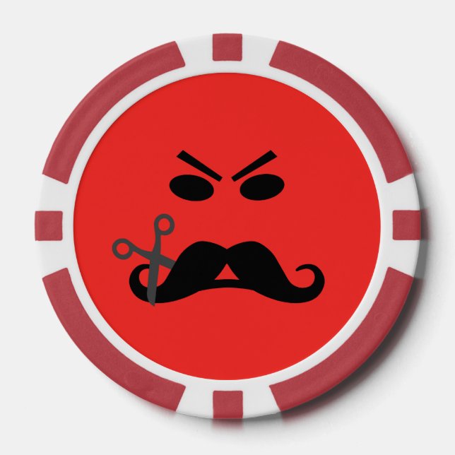 Angry Mustache Zollchips Pokerchips (Vorderseite)