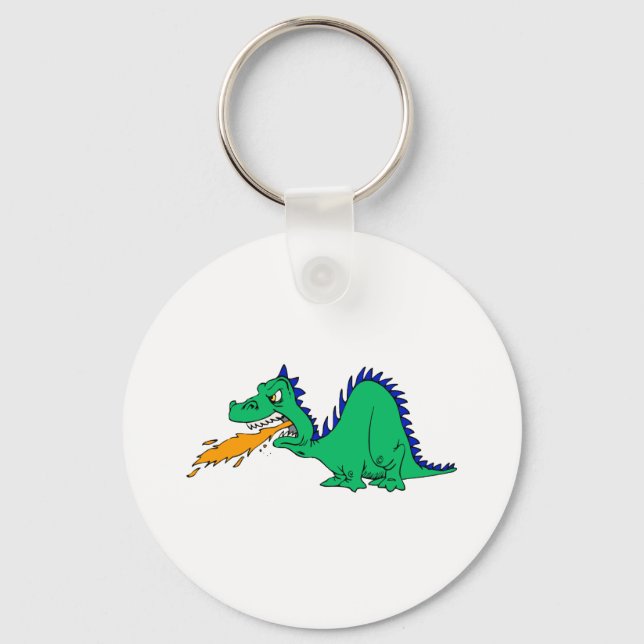 Angry Niedlich Dragon Schlüsselanhänger (Vorderseite)