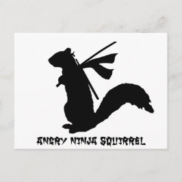Angry Ninja Squirrel Collection Postkarte