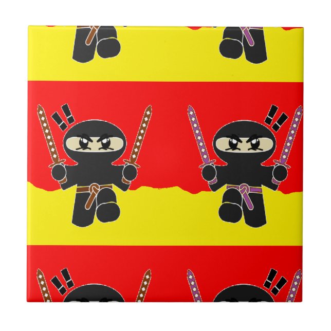 Angry Ninjas Fliese (Vorderseite)