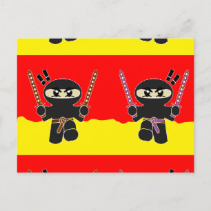 Angry Ninjas Postkarte