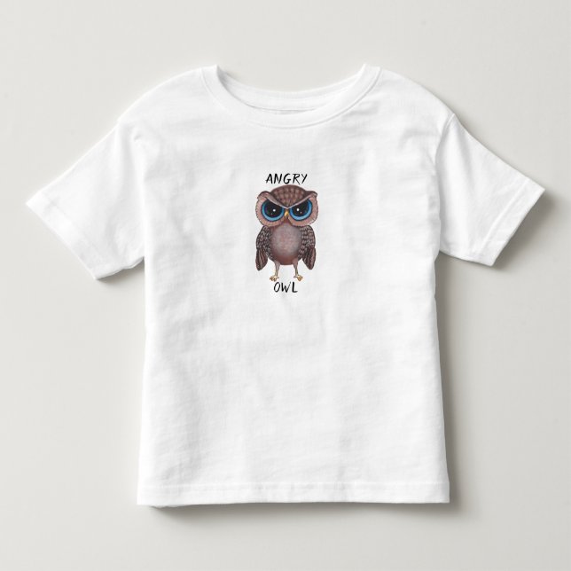 Angry Owl Painting von SilverLeaf Kleinkind T-shirt (Vorderseite)