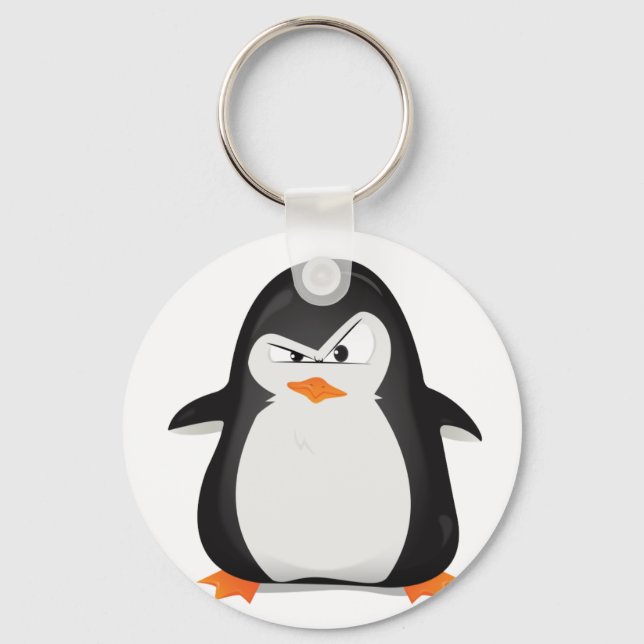 Angry Penguin Schlüsselanhänger (Vorderseite)