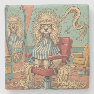 Angry Poodle Steinuntersetzer