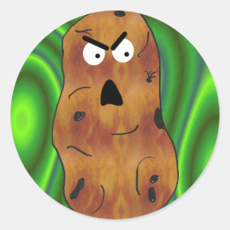 Angry Potato Sticker mit Text