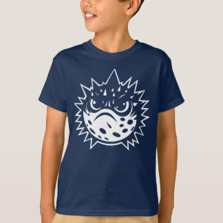 Angry Puffer Fish Funny Introvert Beach Trip Kinde T-Shirt