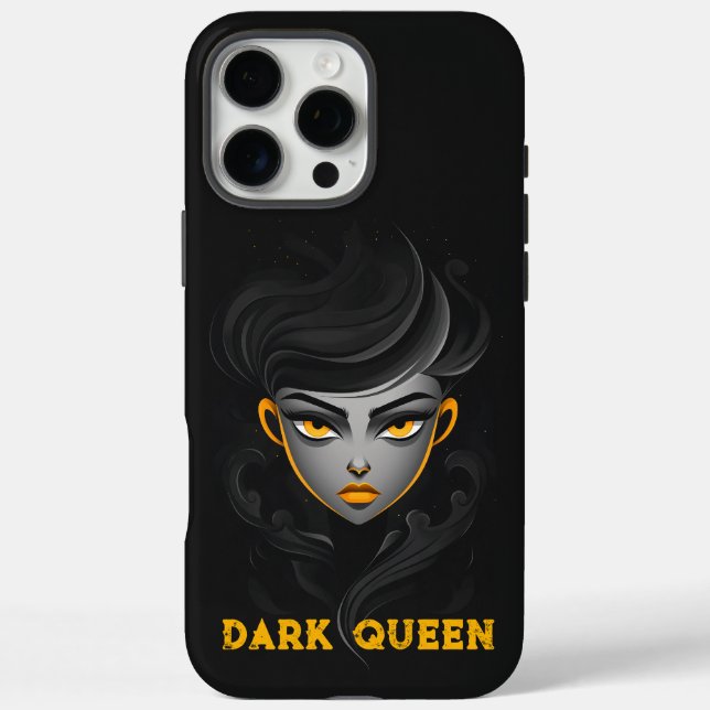 Angry Queen Black iPhone 16 Pro Max Hülle (Rückseite)