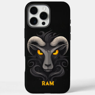 Angry Ram Black iPhone 16 Pro Max Hülle