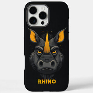 Angry Rhino Black iPhone 16 Pro Max Hülle