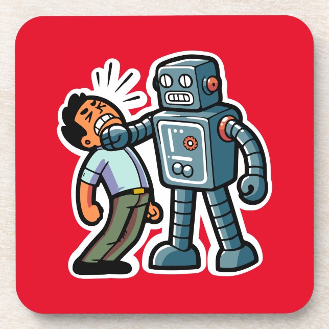 Angry Robot Getränkeuntersetzer (Vorderseite)