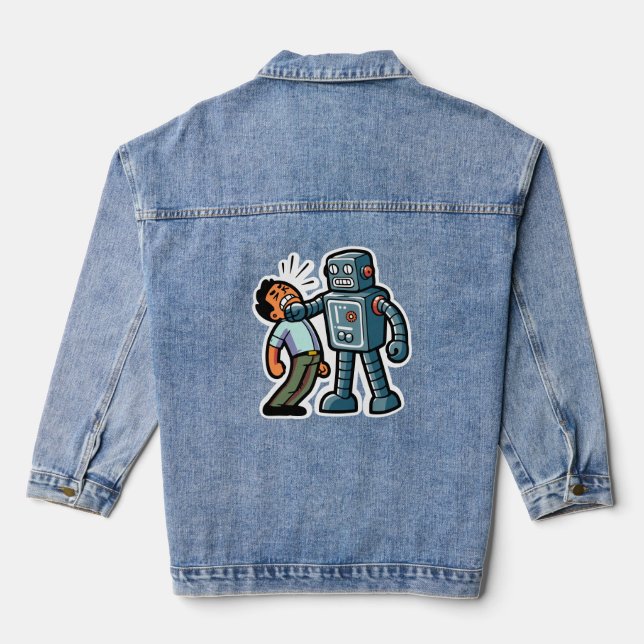 Angry Robot Jeansjacke (Rückseite)