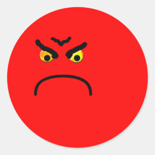 Angry Runder Aufkleber