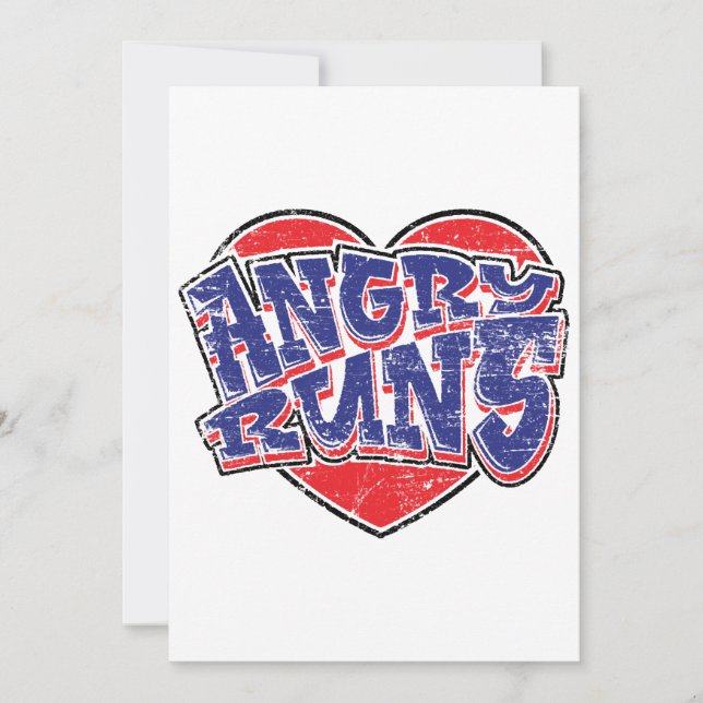 Angry Runs Fans Design v2 Einladung (Vorderseite)