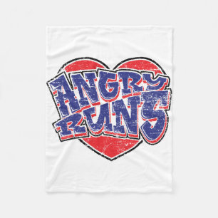 Angry Runs Fans Design v2 Fleecedecke