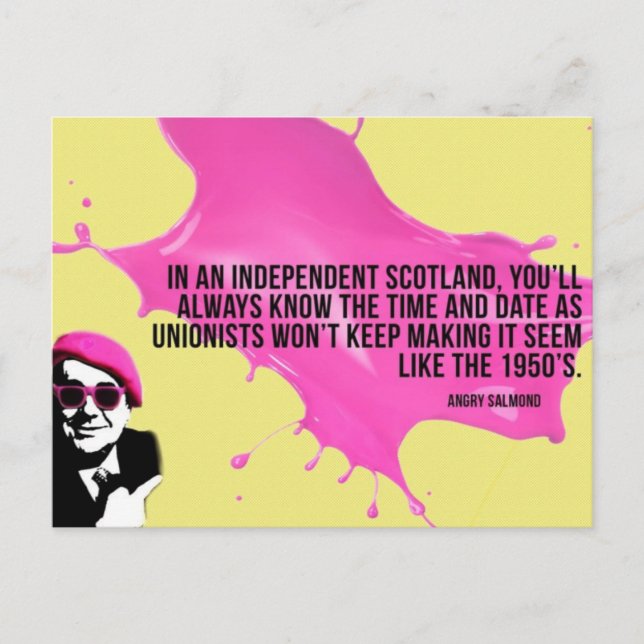 Angry Salmond Quote Postkarte (Vorderseite)