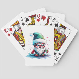 Angry Santa mit einer Tasse Kaffee Spielkarten