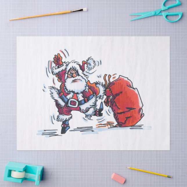 Angry Santa Papiere groß Seidenpapier (Basteln)