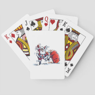 Angry Santa Poker spielt Karten Spielkarten