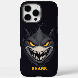 Angry Shark Black iPhone 16 Pro Max Hülle