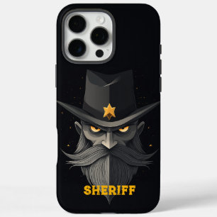 Angry Sheriff Black iPhone 16 Pro Max Hülle