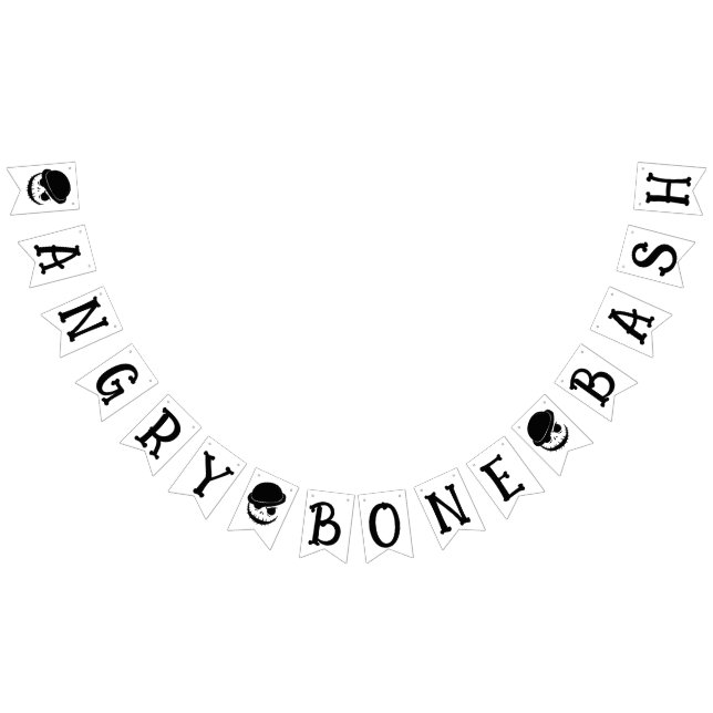 Angry Skeleton Bone Bash Halloween Wimpelkette (Alle)