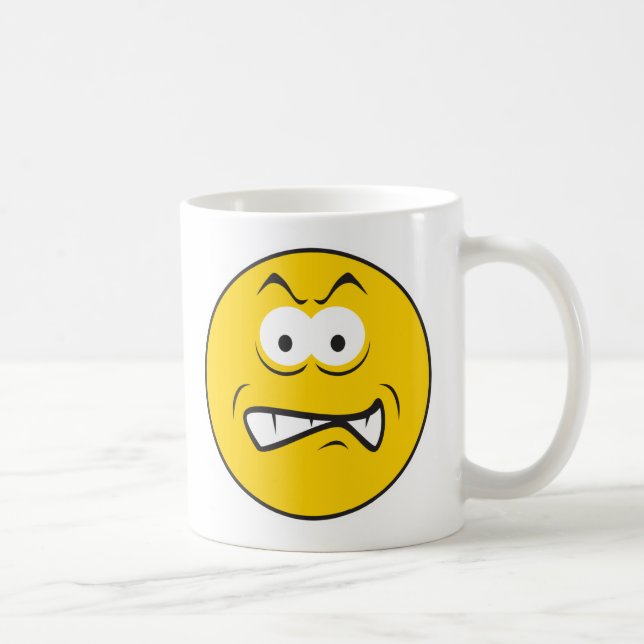 Angry Snarling Face Kaffeetasse (Rechts)