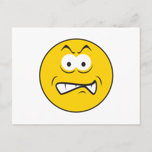 Angry Snarling Face Postkarte