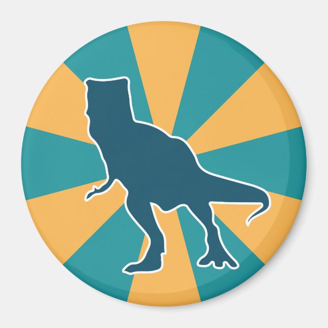 Angry T-rex Dinosaurier farbiger Cartoon Magnet (Vorne)