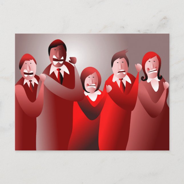 Angry Team Postkarte (Vorderseite)