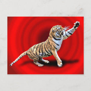 ANGRY TIGER POSTKARTE