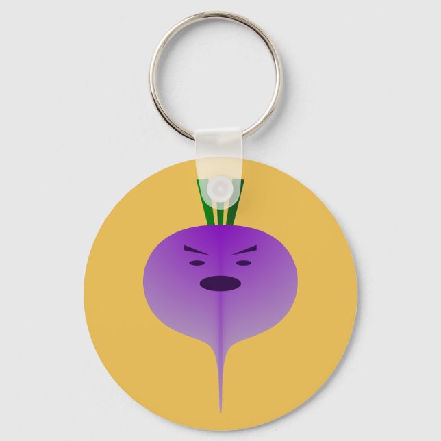 Angry Turnip von Kenneth Yoncich Schlüsselanhänger (Vorderseite)